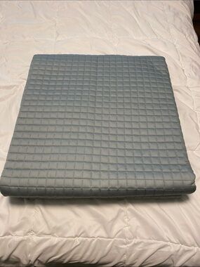 Crate&Barrel Quilted Cushion Cover — Seaglass Coverlett